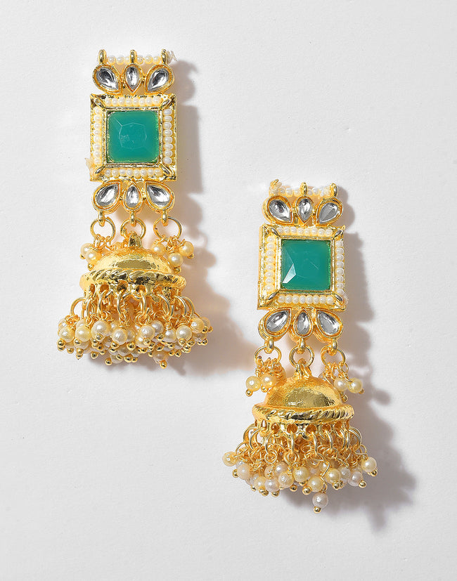 SOHI - Kundan Pearl Gold Plated Necklace Set