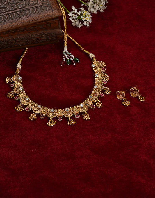 SOHI - Meenakari Gold Plated Necklace Set