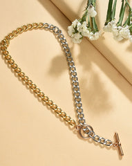 SOHI - Gold and Silver Plated Designer Necklace