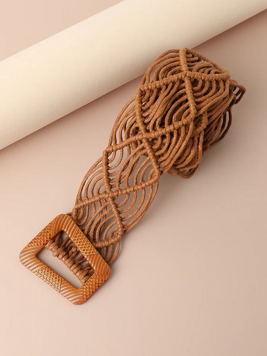 Haute Sauce - Tan Textured Waist Belt