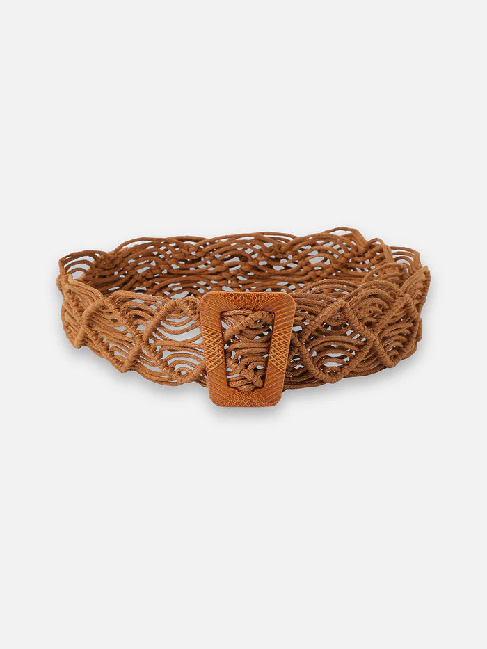 Haute Sauce - Tan Textured Waist Belt