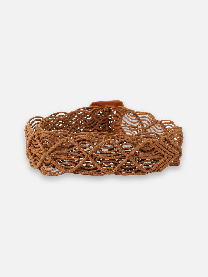 Haute Sauce - Tan Textured Waist Belt
