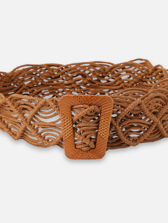 Haute Sauce - Tan Textured Waist Belt