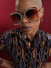 Haute Sauce - Hotlap Brown Oversized Sunglasses