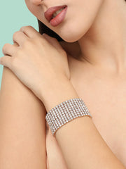 SOHI - Gold Plated Designer Stone Party Bracelet
