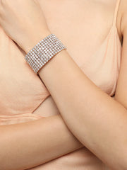SOHI - Gold Plated Designer Stone Party Bracelet