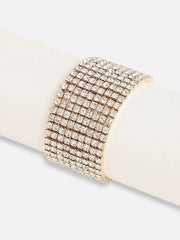 SOHI - Gold Plated Designer Stone Party Bracelet