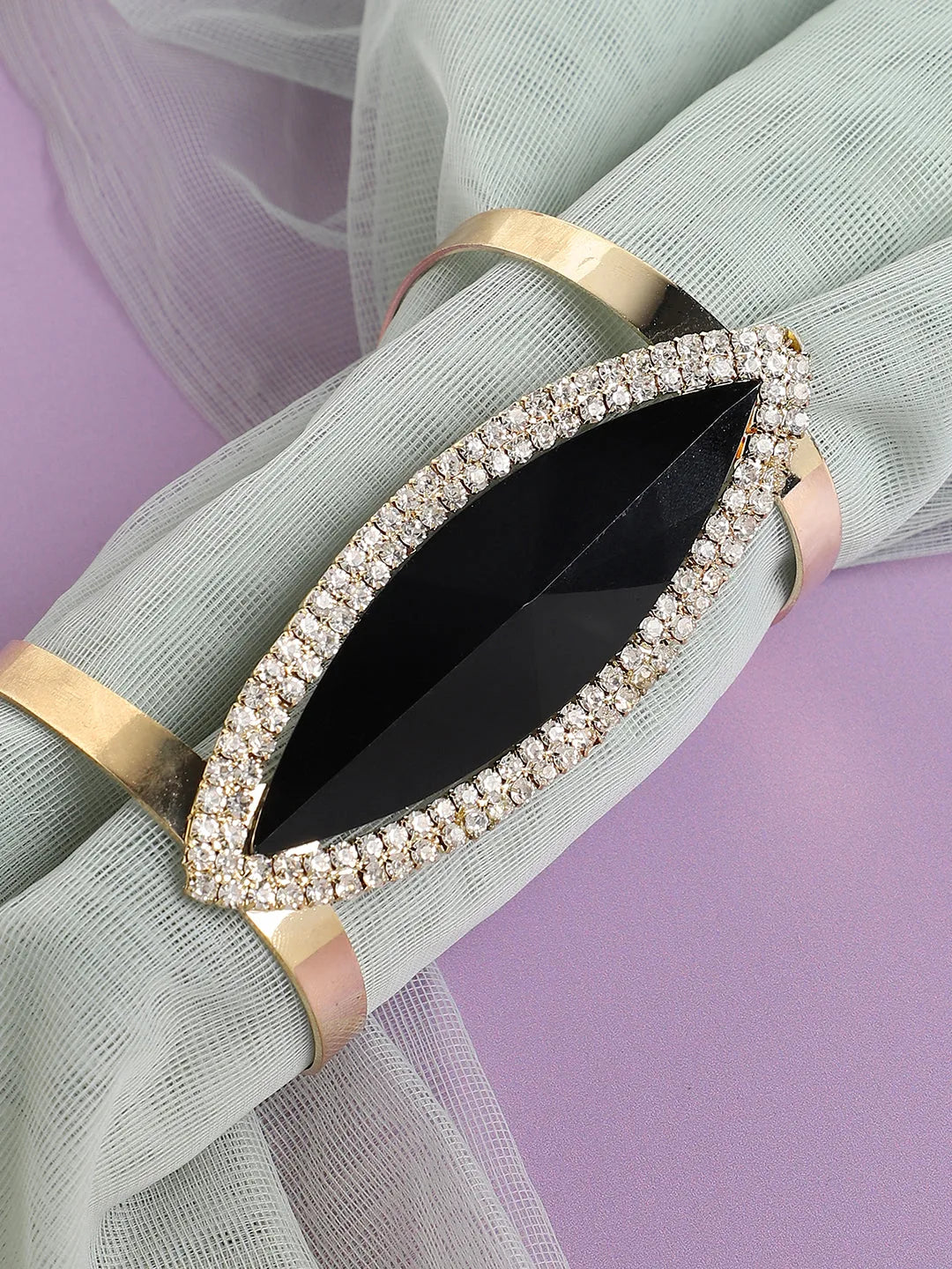 SOHI - Gold Plated Designer Stone Party Bracelet For Women