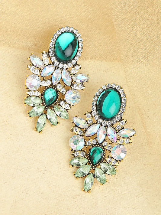 SOHI - Gold Plated Party Designer Stone Drop Earring