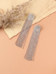 SOHI - Silver Plated Designer Stone Party Drop Earring For Women