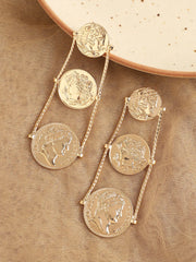 SOHI - Gold Plated Designer Party Drop Earring For Women