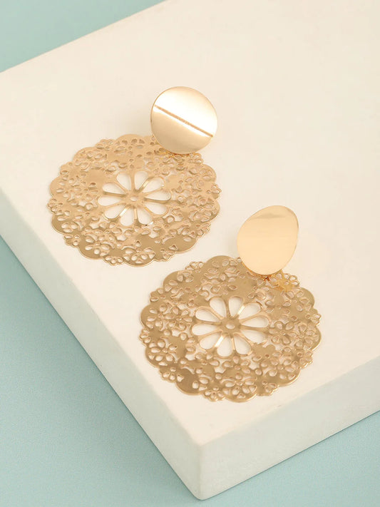 SOHI - Gold Plated Party Designer Drop Earring