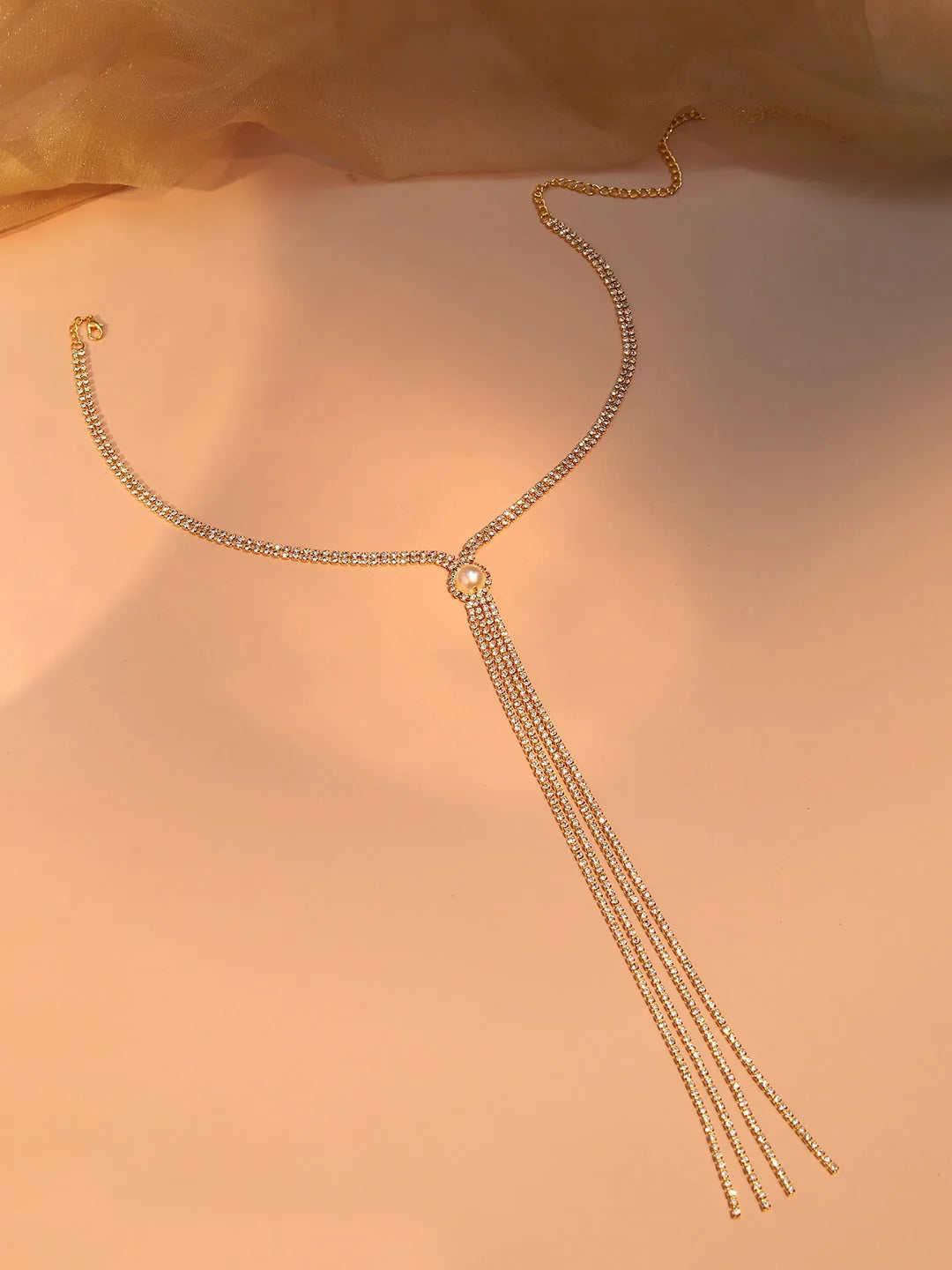 SOHI - Silver Plated Designer Party Necklace For Women
