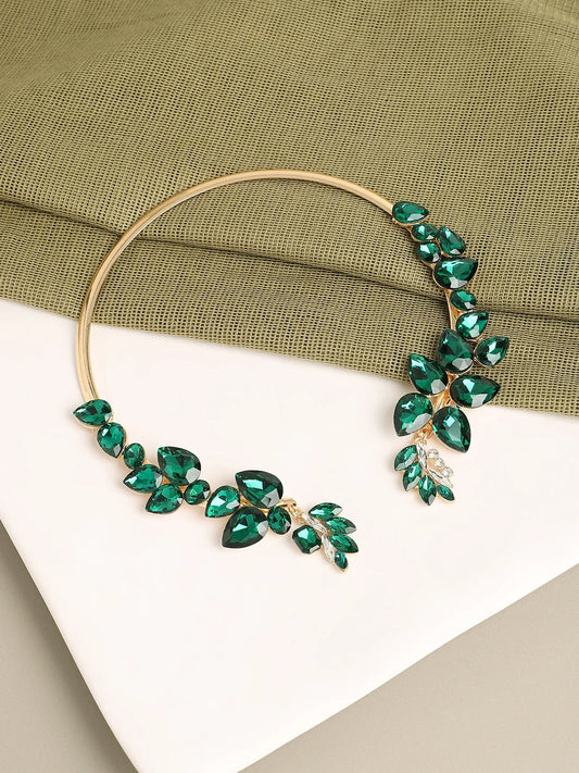 SOHI - Gold Plated Designer Stone Party Necklace