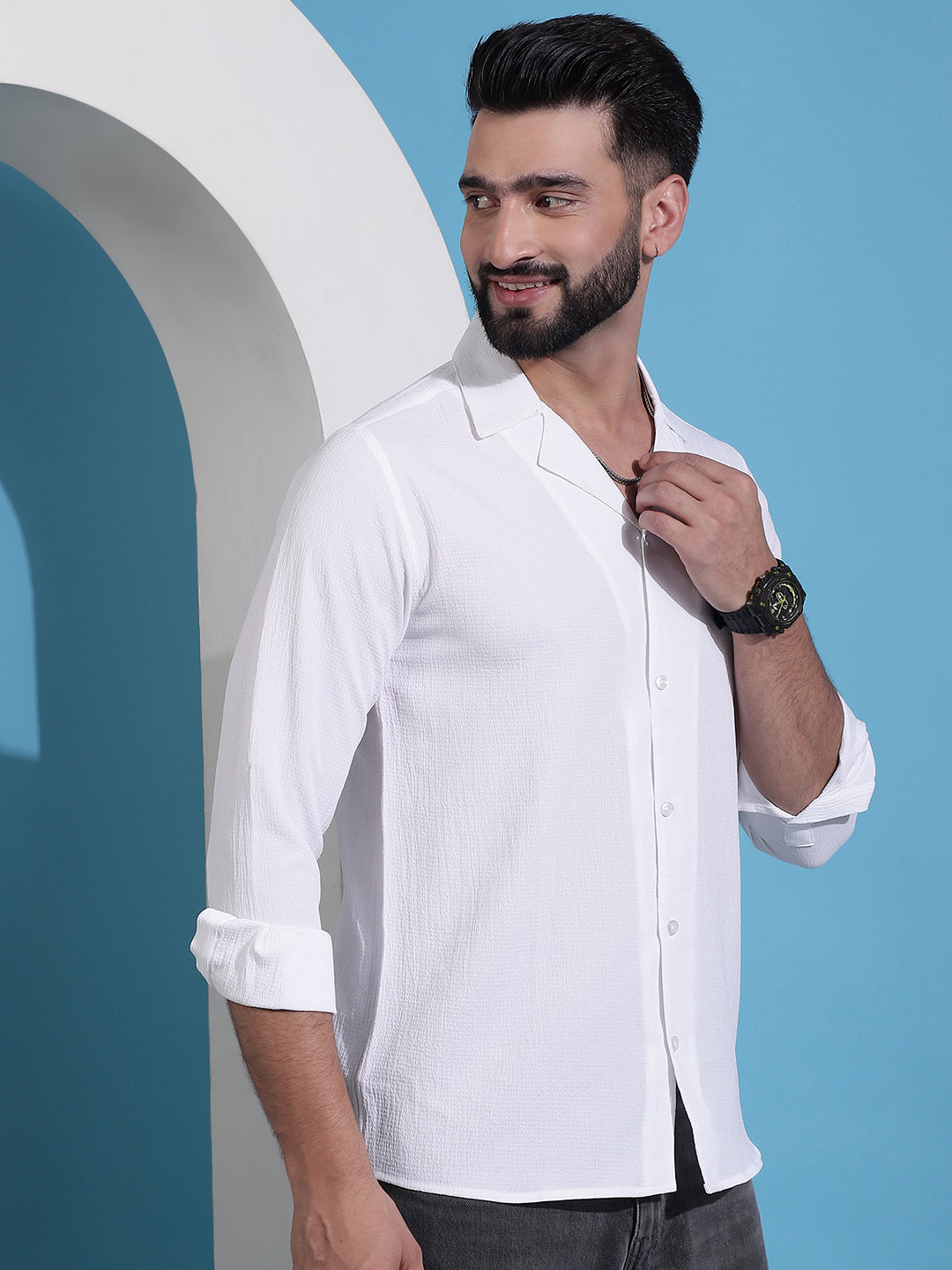 Lapel Collar Casual Shirt For Mens