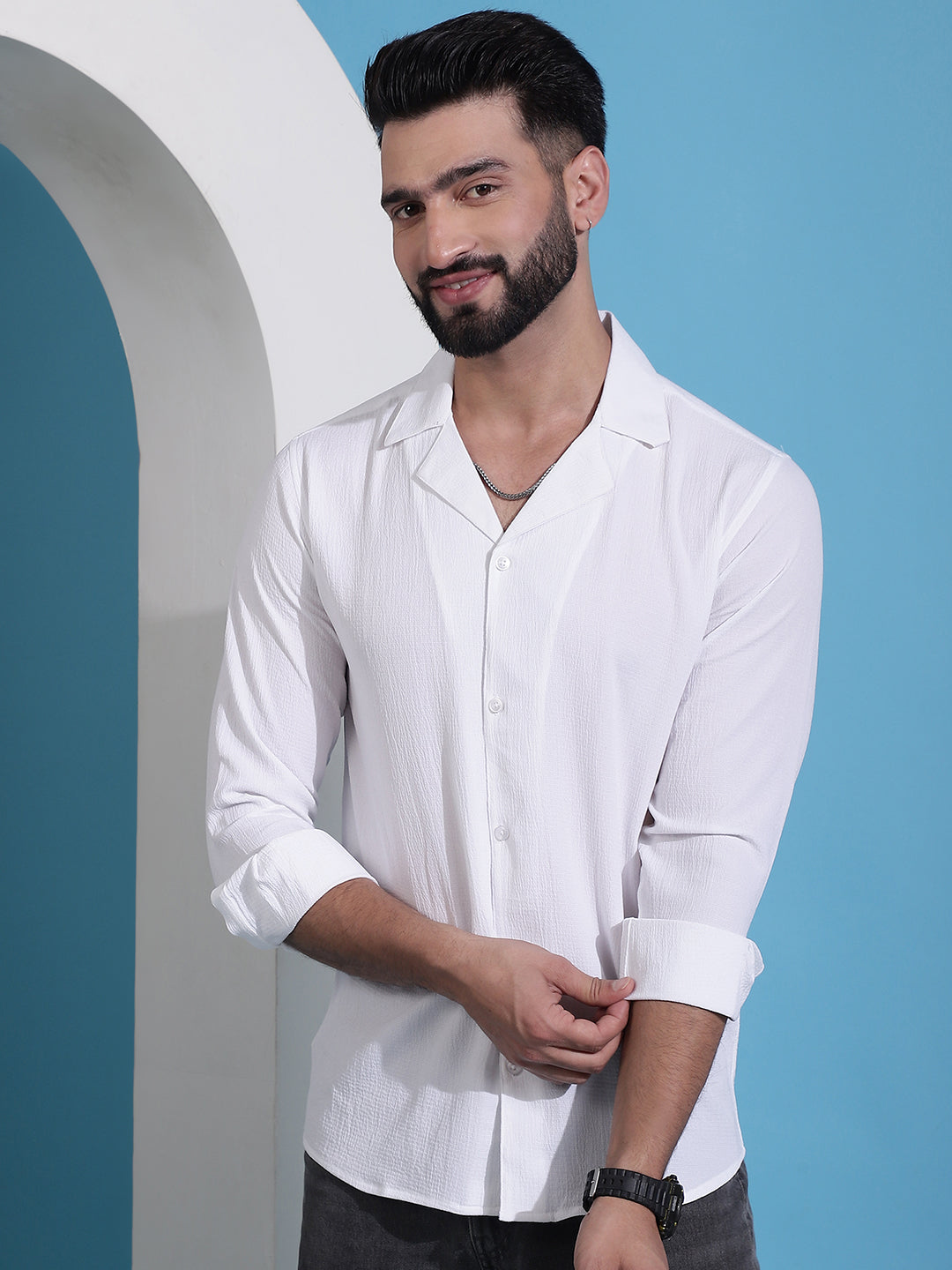 Lapel Collar Casual Shirt For Mens