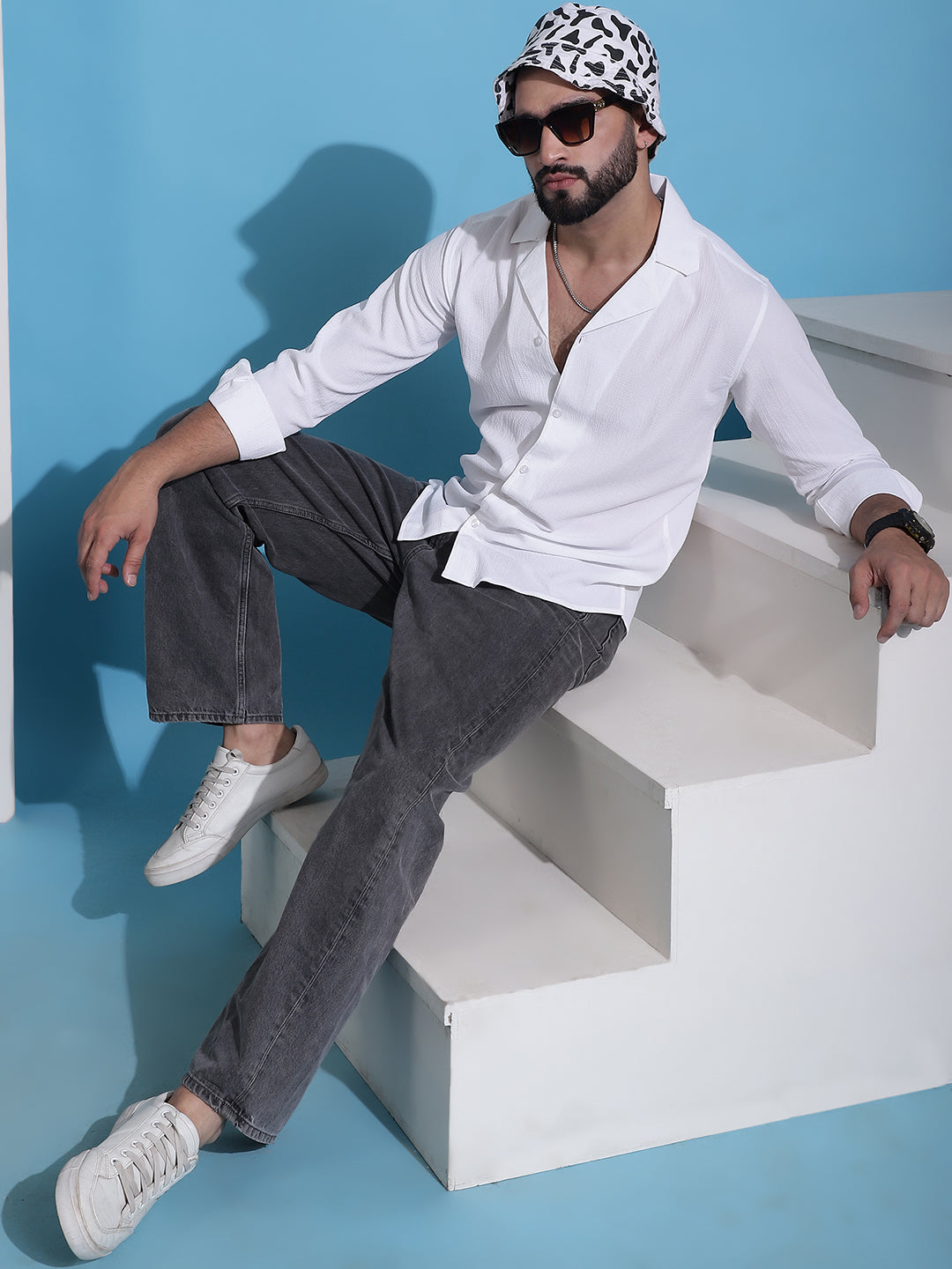 Lapel Collar Casual Shirt For Mens