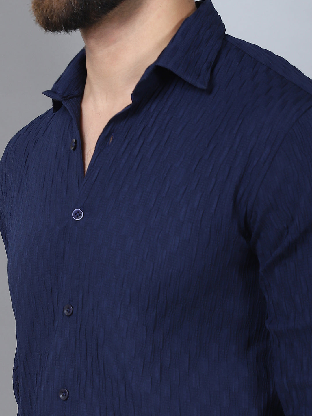 Woven Design Casual Shirt For Mens