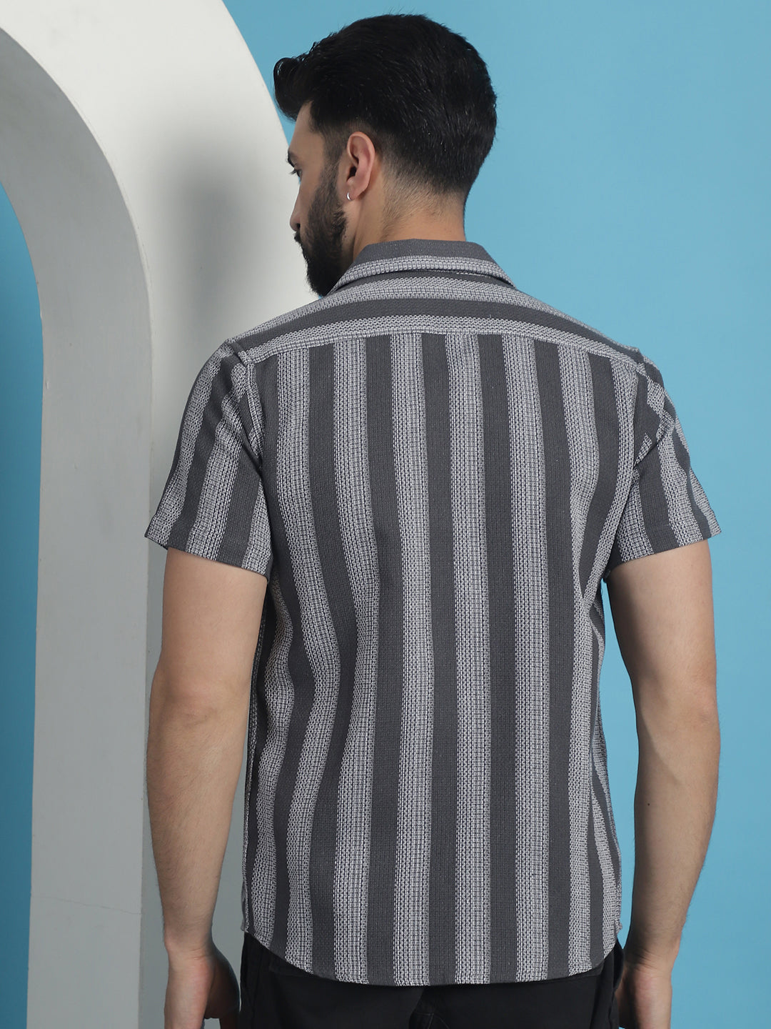 Printed Half Sleeve Cotton Shirt For Men