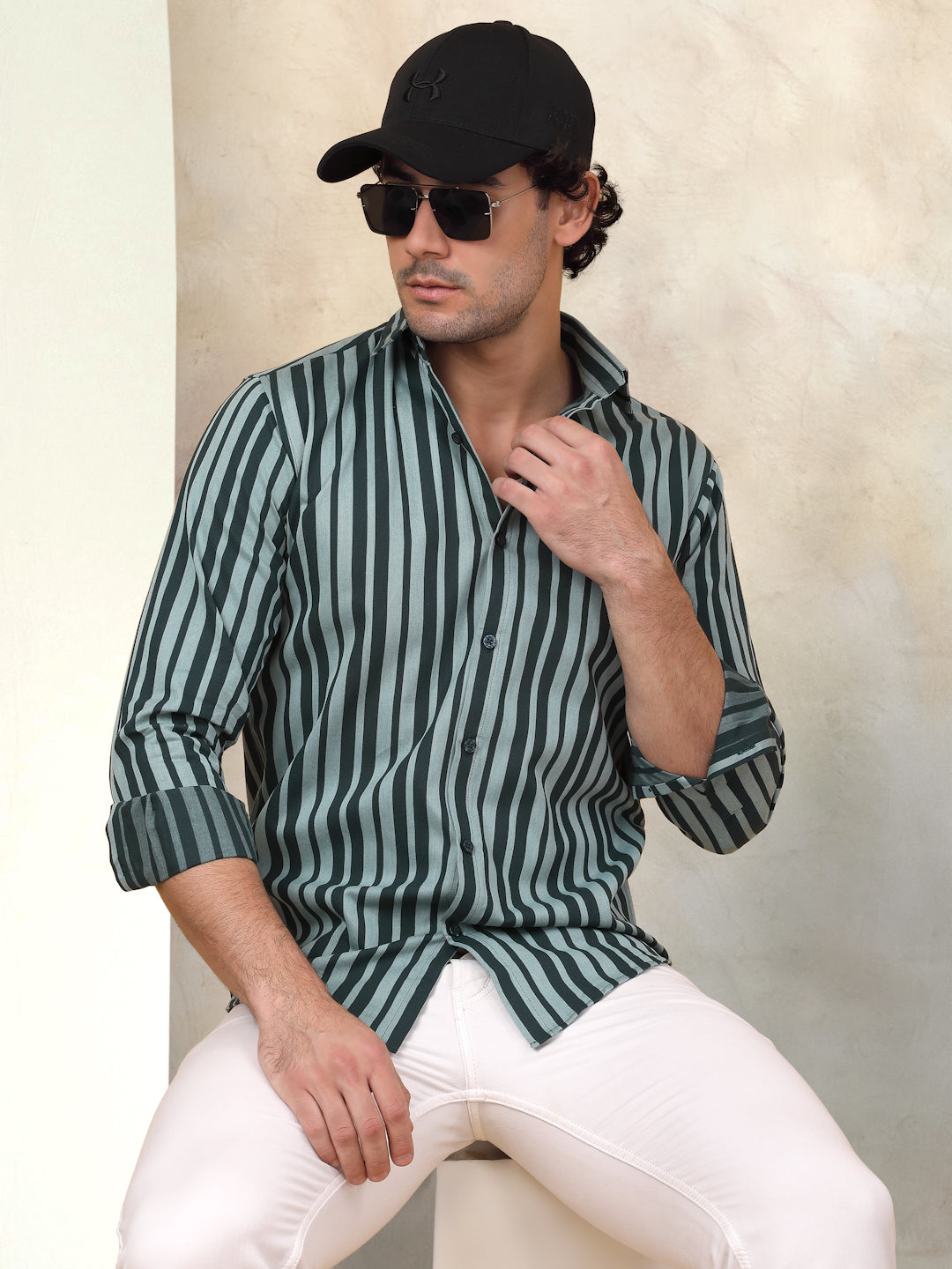 Striped Cotton Shirt For Men