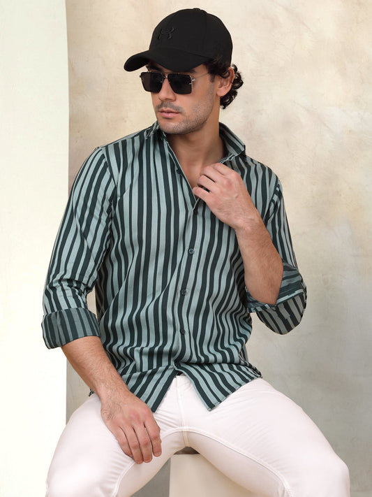 Striped Cotton Shirt For Men