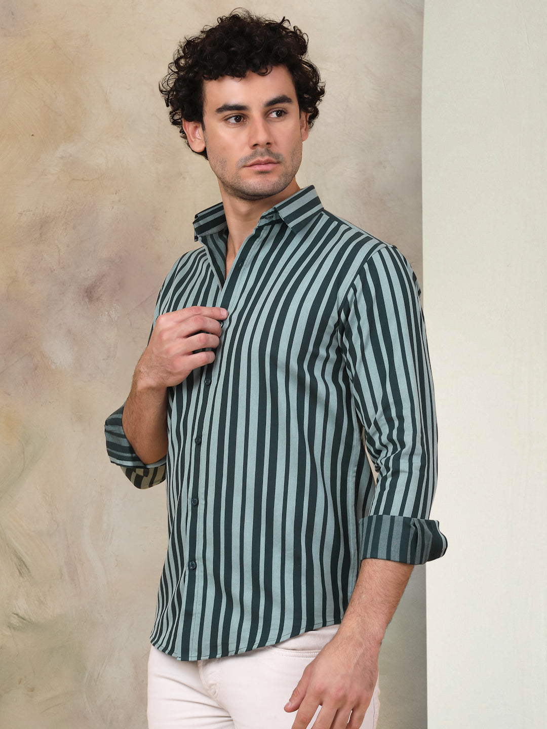 Striped Cotton Shirt For Men