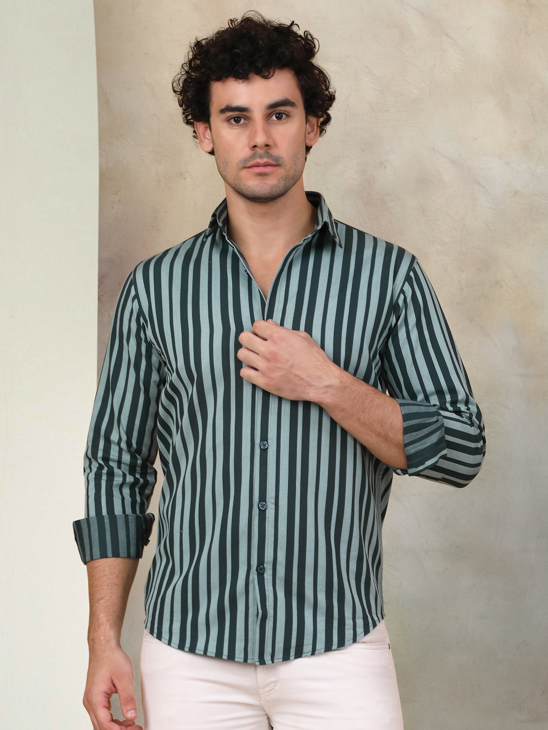 Striped Cotton Shirt For Men