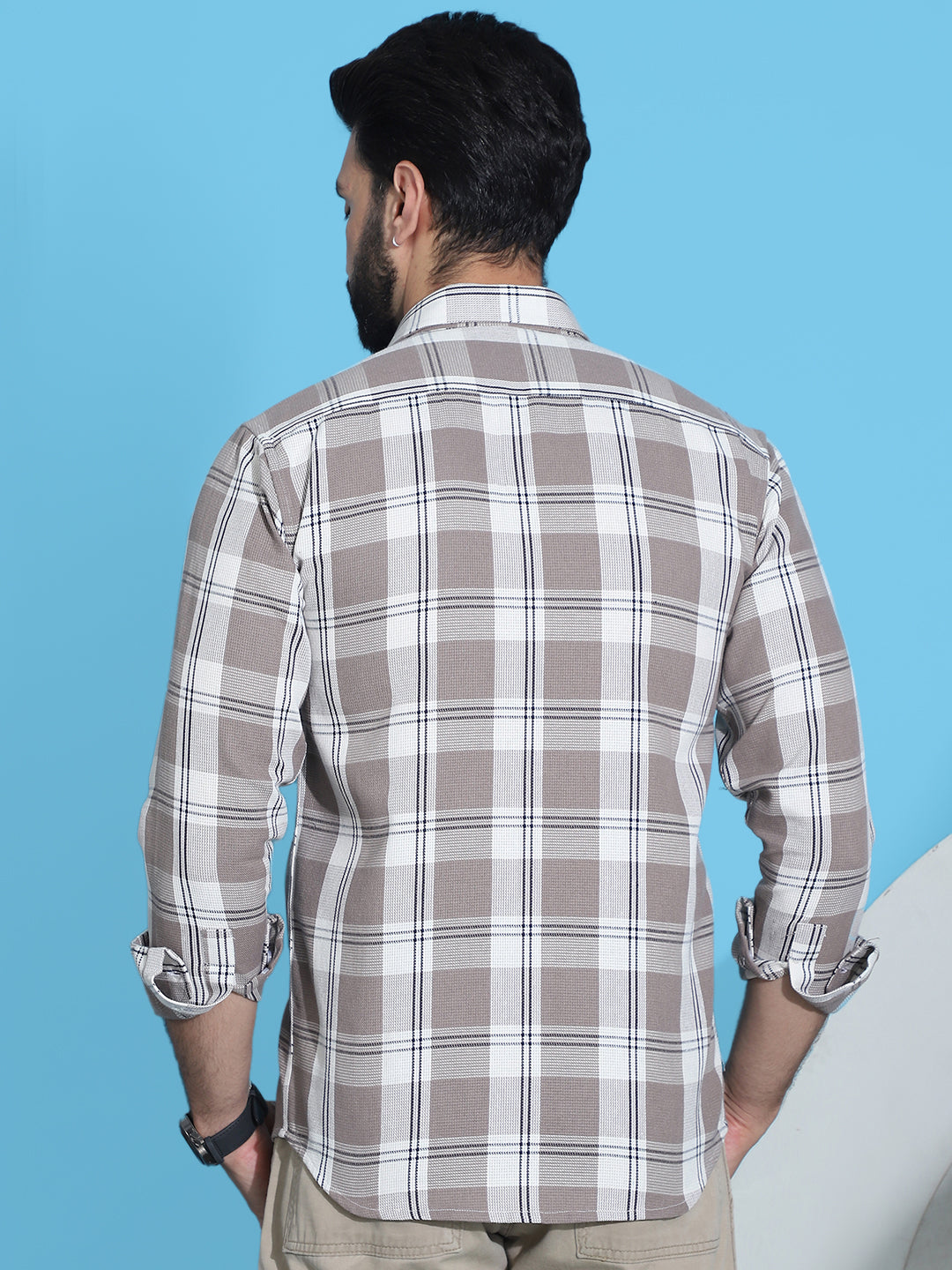Checked Pure Cotton Shirt For Men