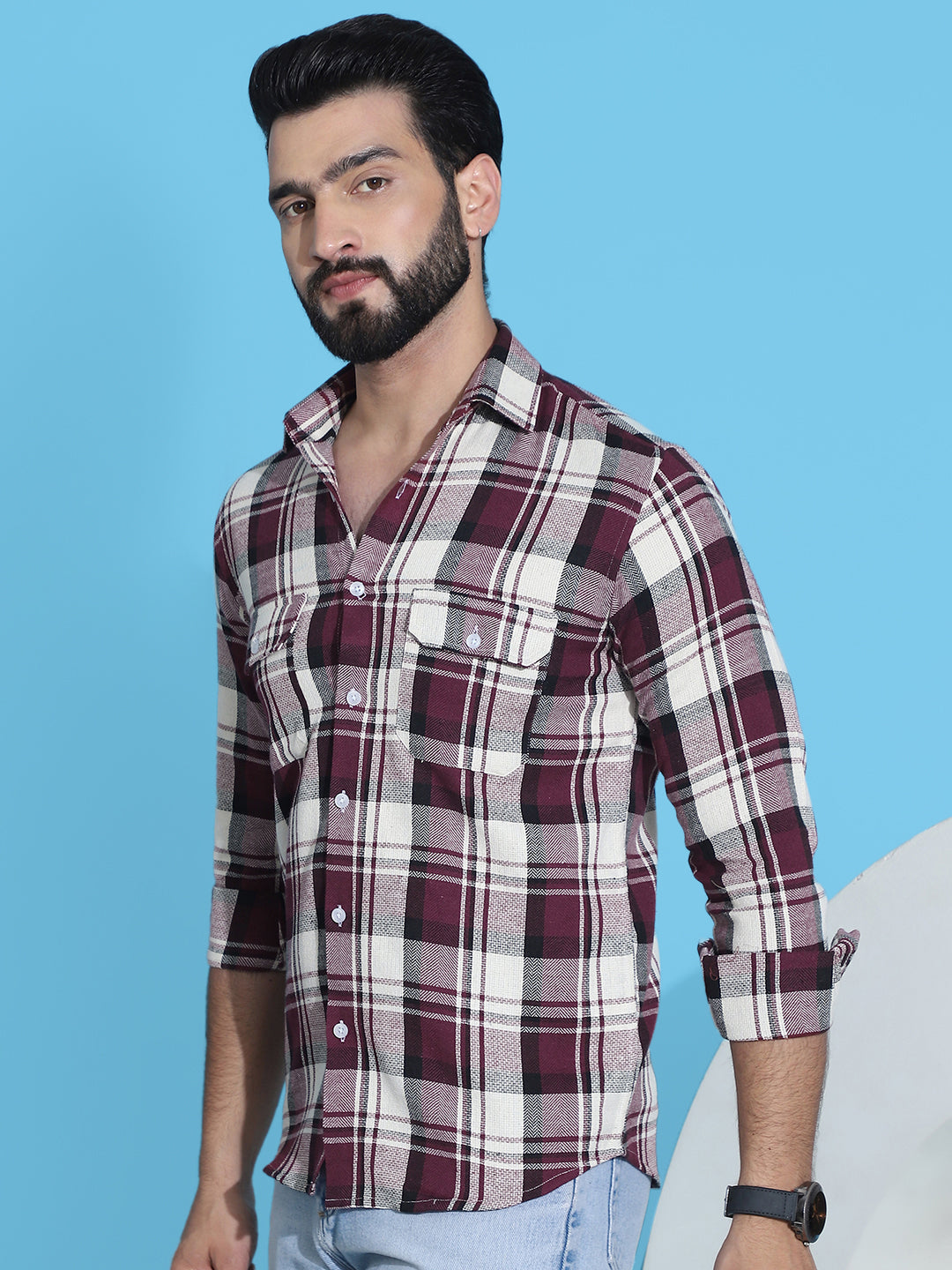Checked Pure Cotton Shirt For Men