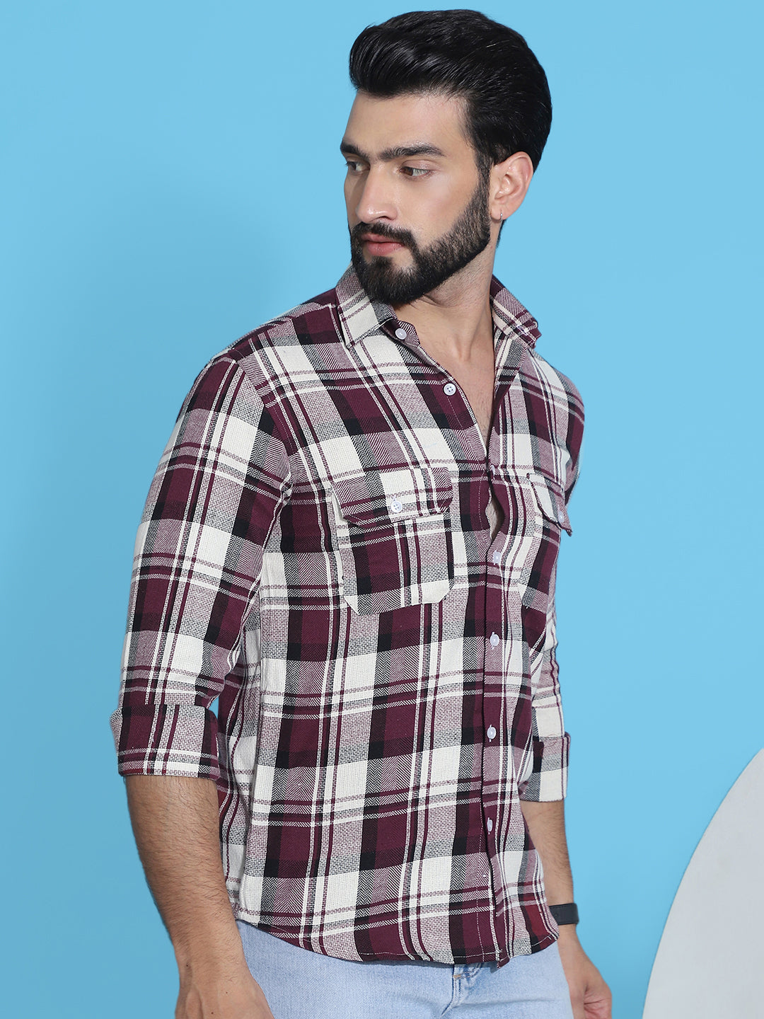 Checked Pure Cotton Shirt For Men
