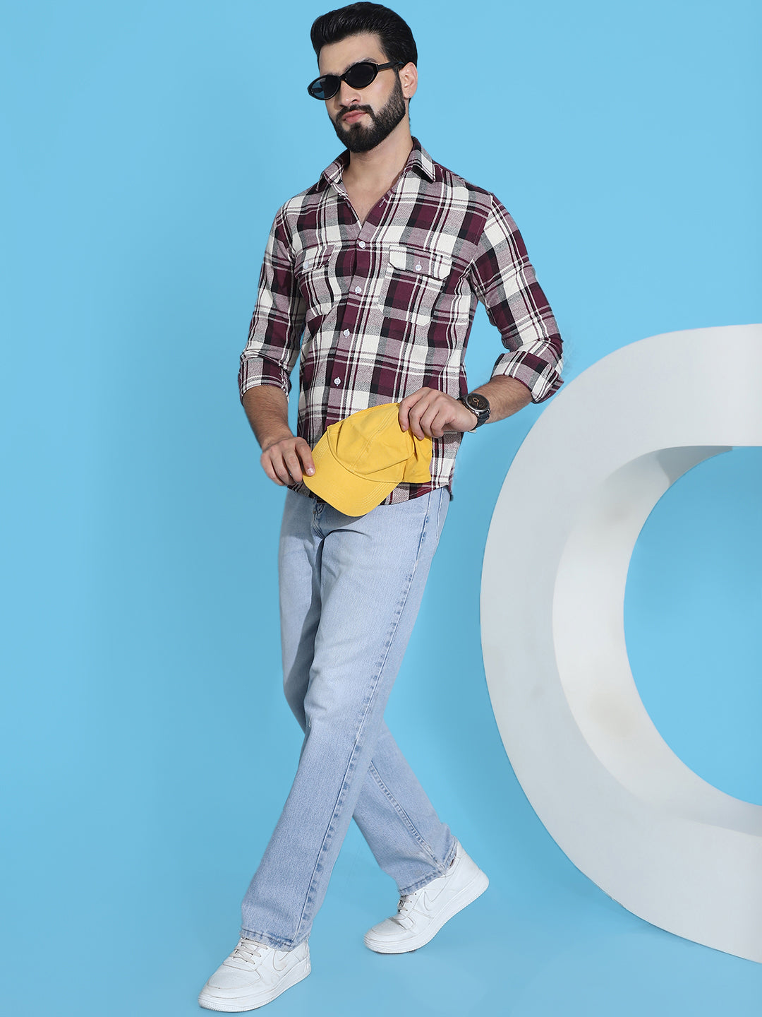 Checked Pure Cotton Shirt For Men