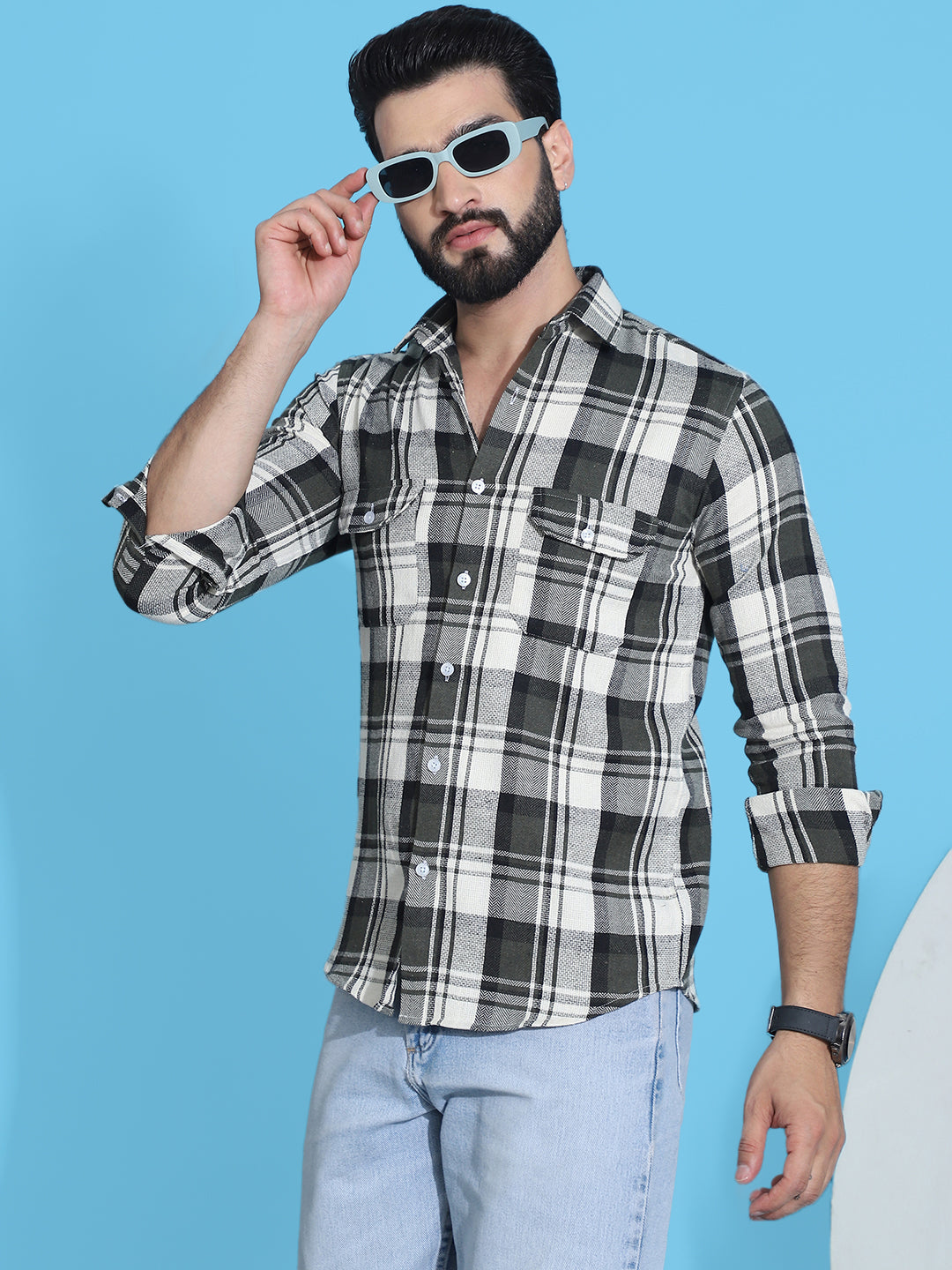 Checked Pure Cotton Shirt For Men