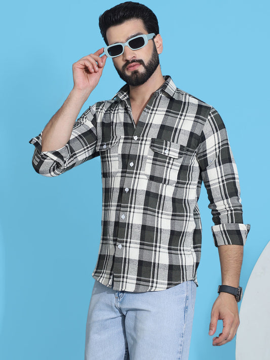 Checked Pure Cotton Shirt For Men