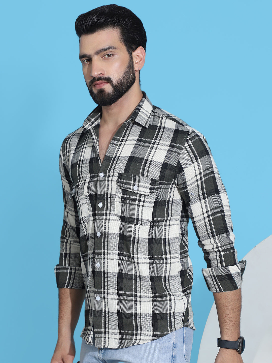 Checked Pure Cotton Shirt For Men