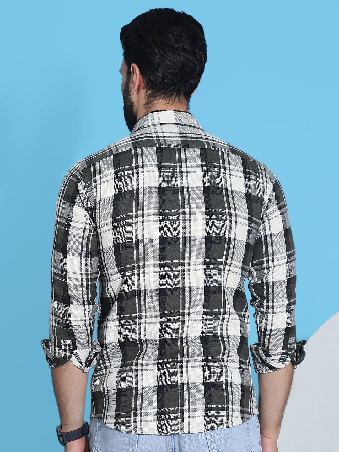 Checked Pure Cotton Shirt For Men