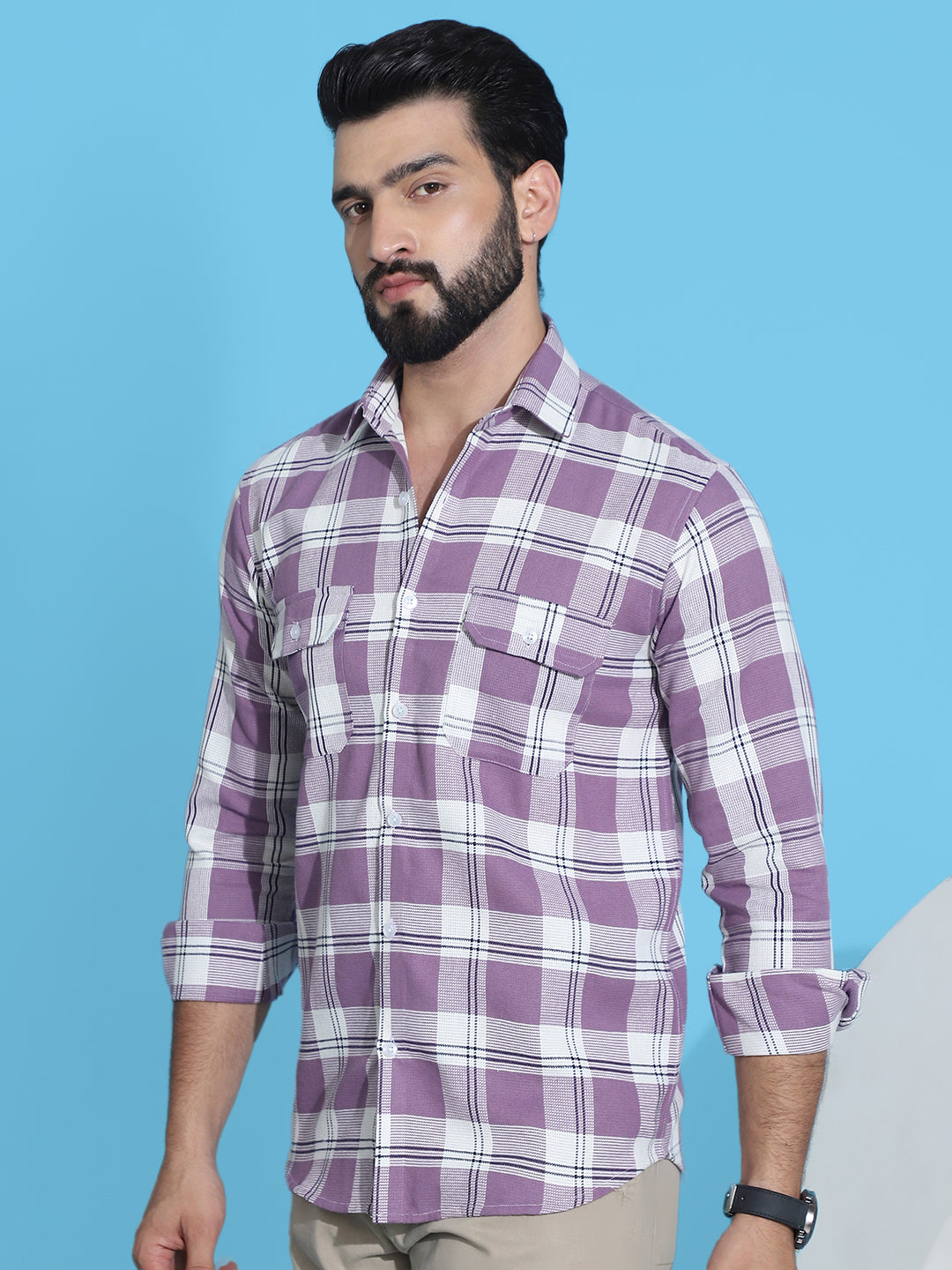 Checked Pure Cotton Shirt For Men