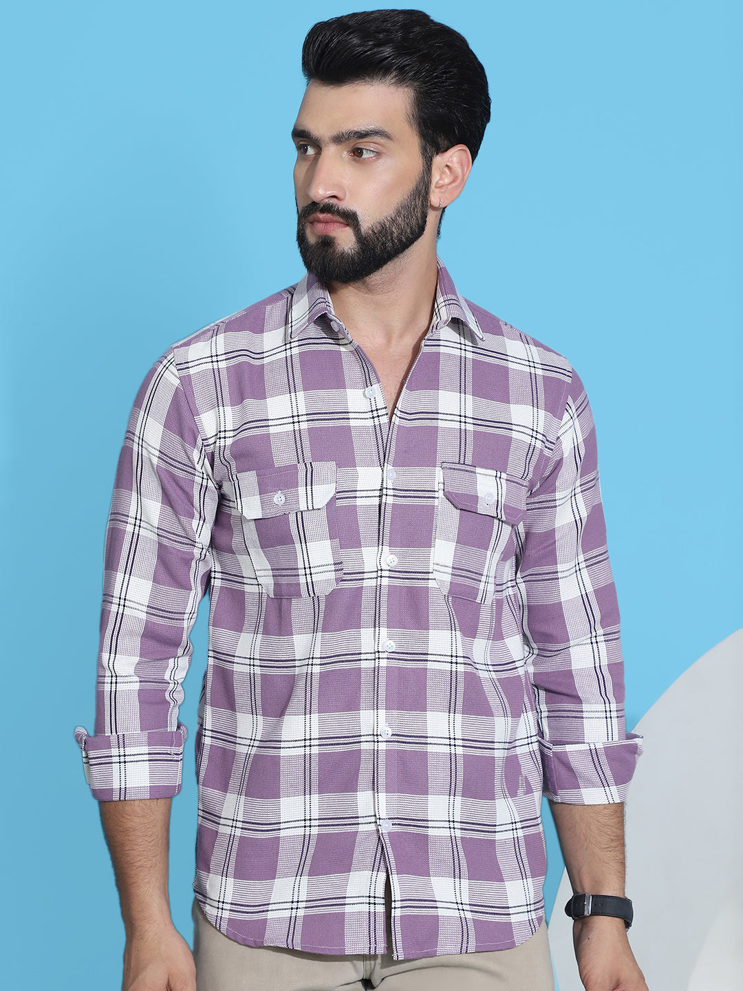 Checked Pure Cotton Shirt For Men