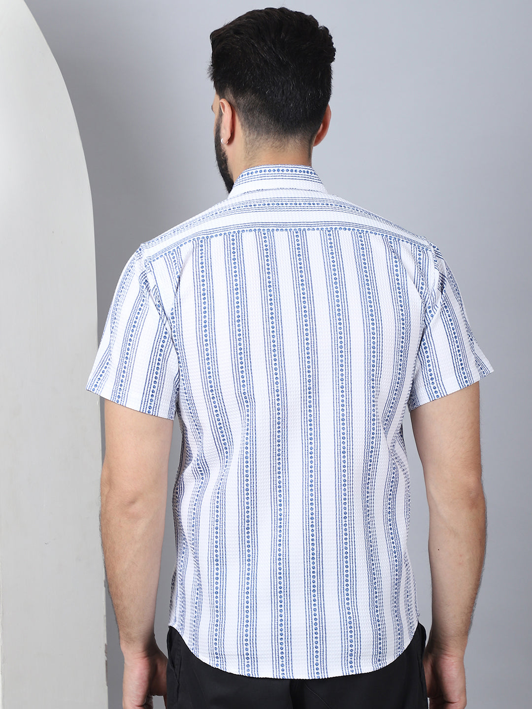 Mens Floral Printed Cotton Casual Shirt