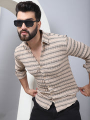 Indian Needle - Striped Cotton Casual Shirt for Men