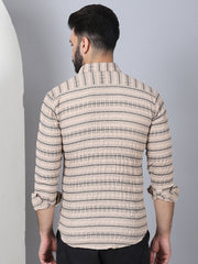 Indian Needle - Striped Cotton Casual Shirt for Men