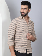 Indian Needle - Striped Cotton Casual Shirt for Men