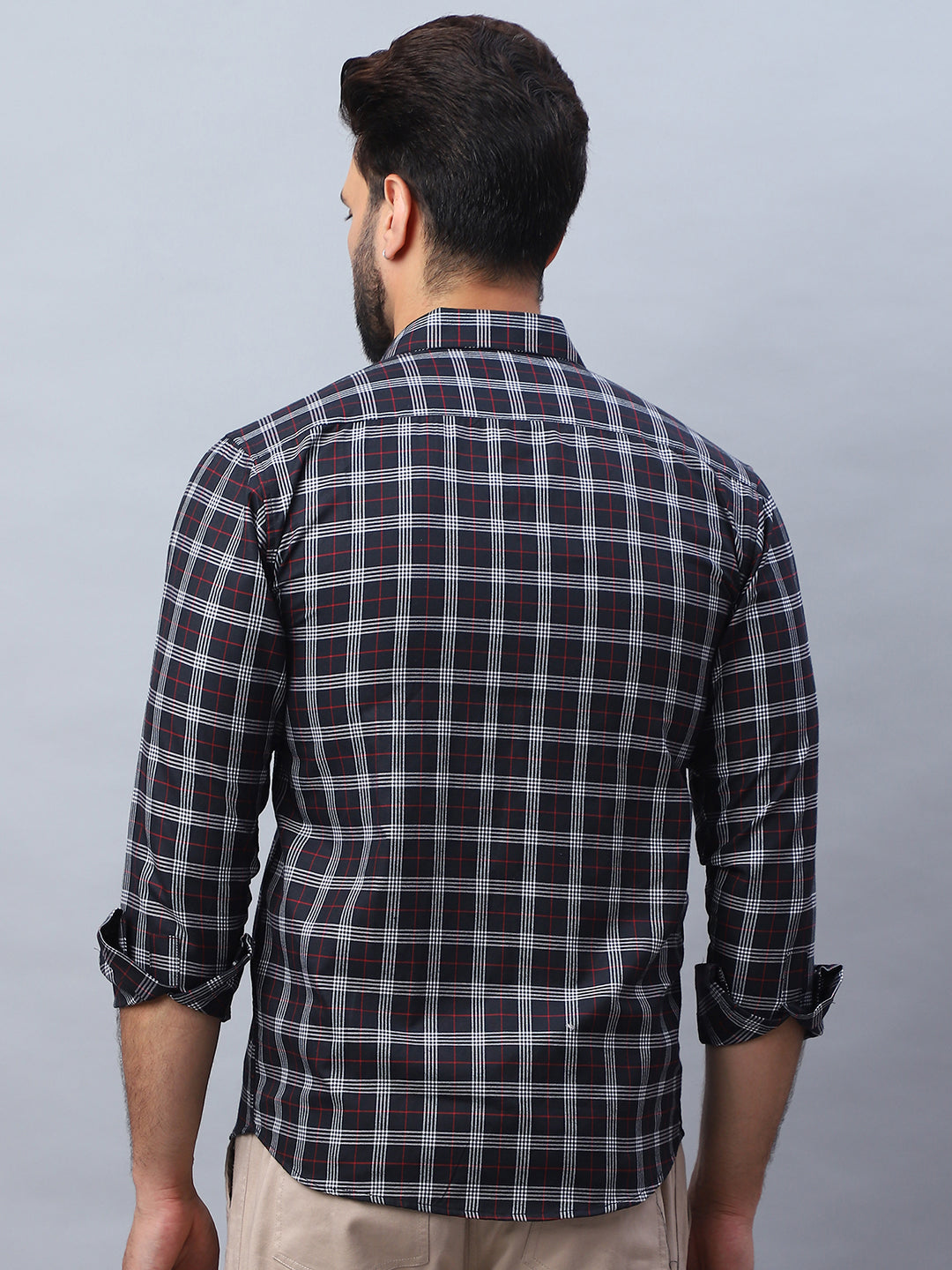 Checked Pure Cotton Casual Shirt For Men