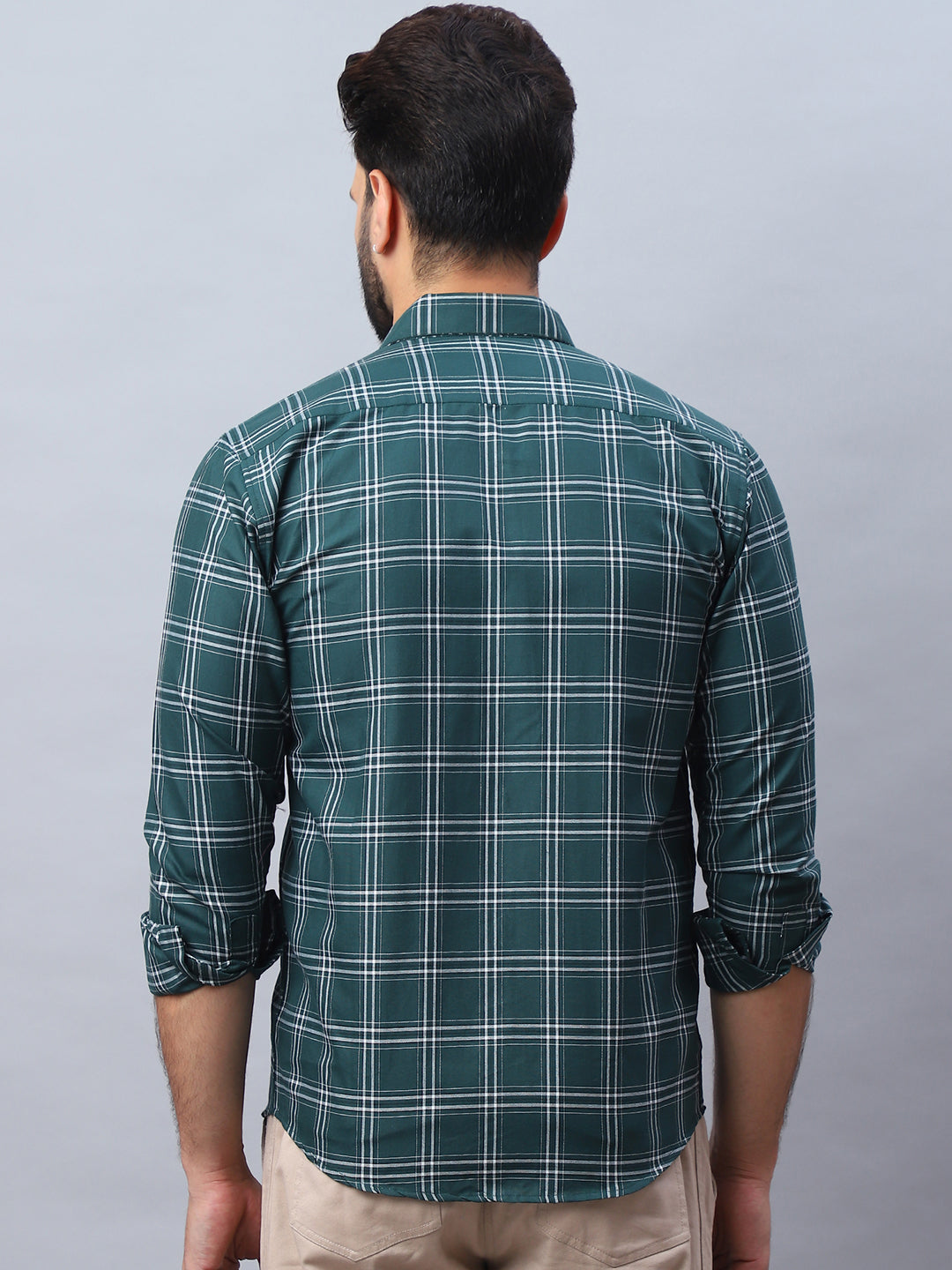 Checked Pure Cotton Casual Shirt For Men