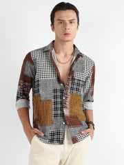 Herringbone Block Shirt