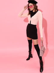 Ribbed Turtle Neck Pullover