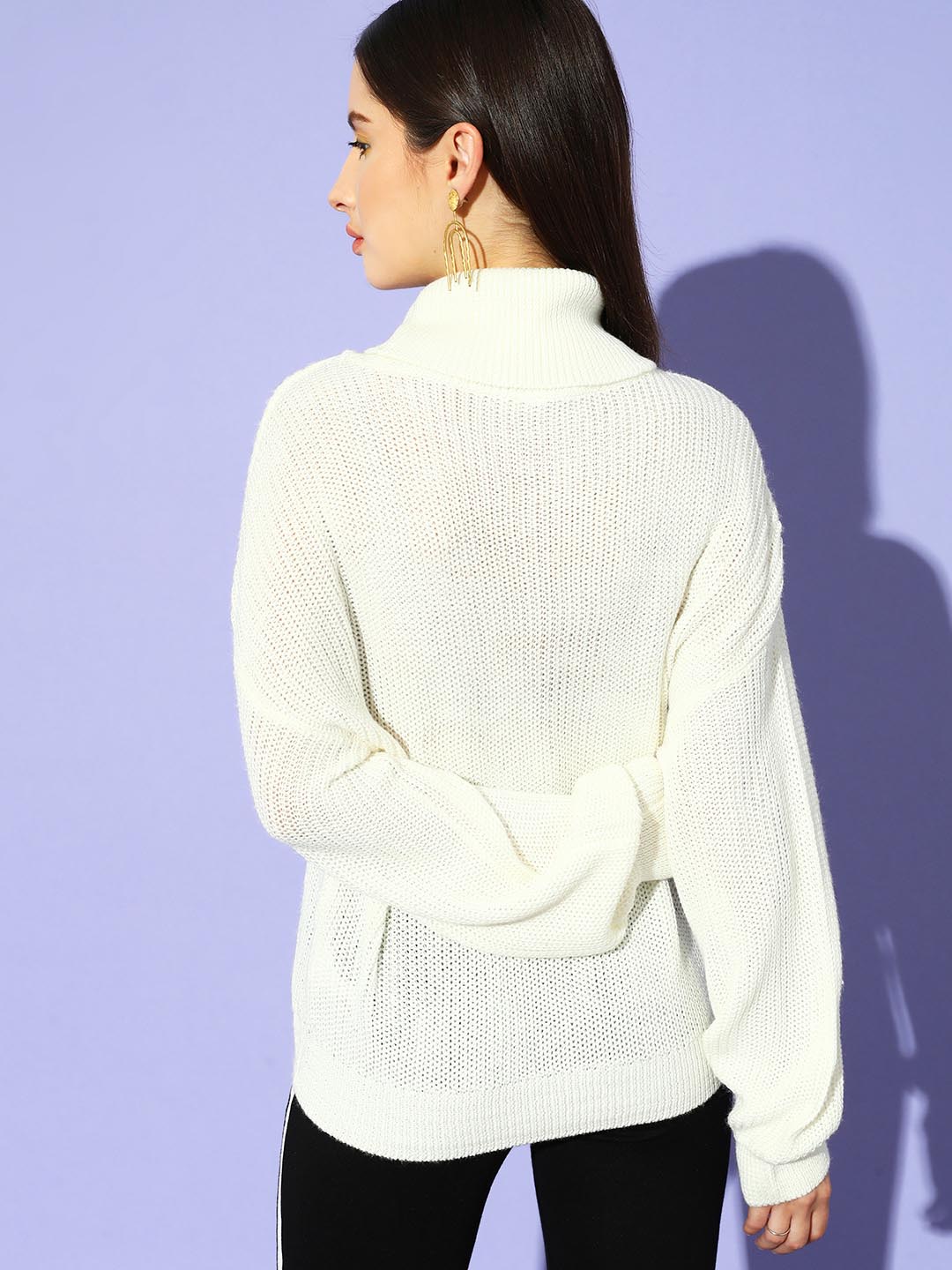 Ribbed Turtle Neck Pullover