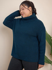 Ribbed Turtle Neck Pullover