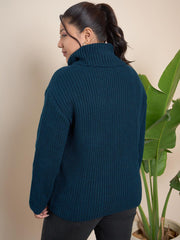 Ribbed Turtle Neck Pullover