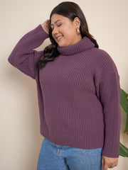 Ribbed Turtle Neck Pullover