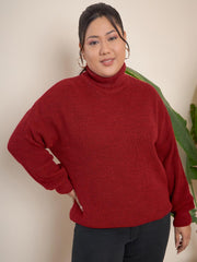 Ribbed Turtle Neck Pullover